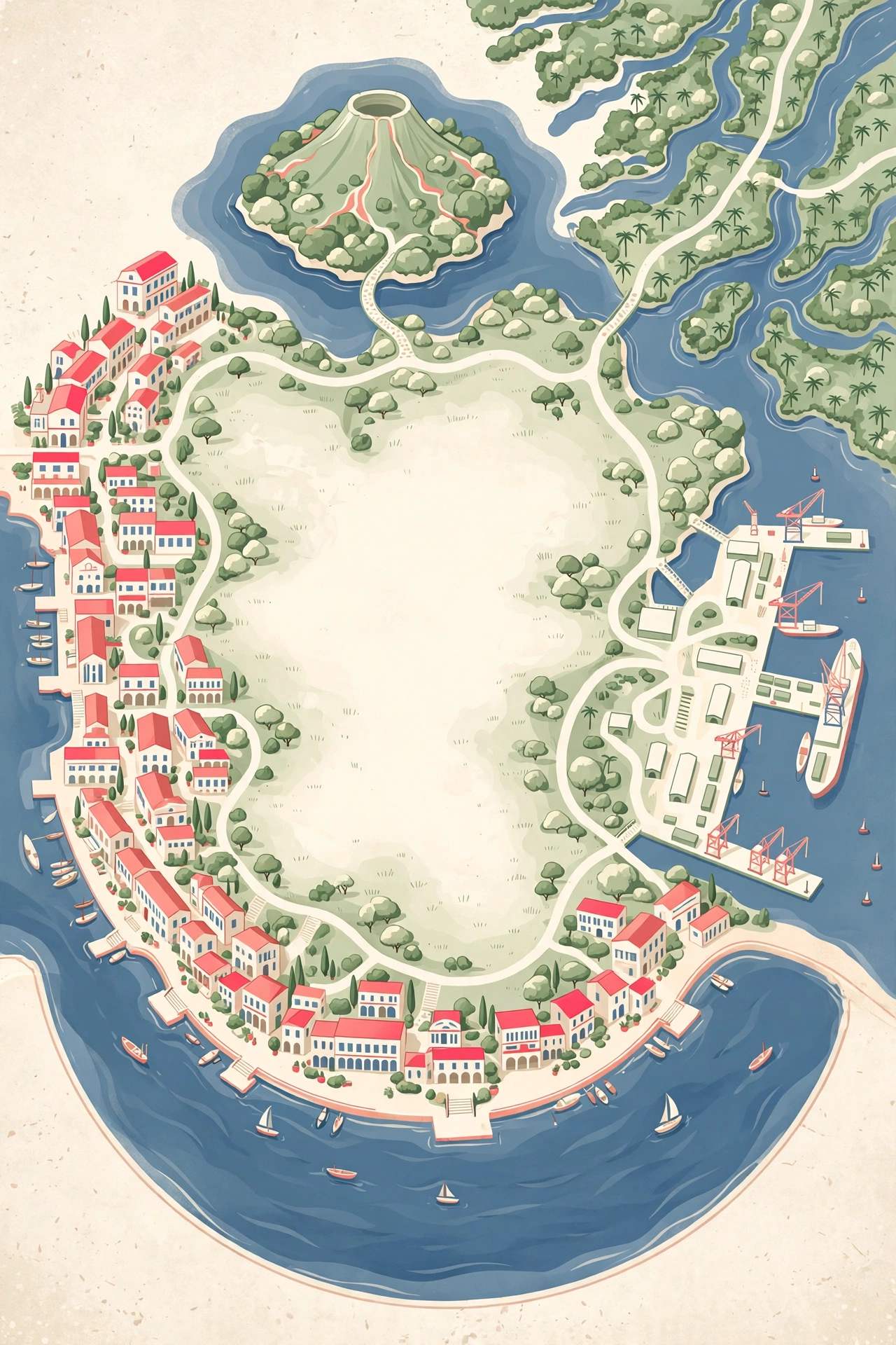 Illustrated map of Tokyo DisneySea with pins for baby care, first aid, smoking areas, Wi-Fi, battery rental and quiet spots